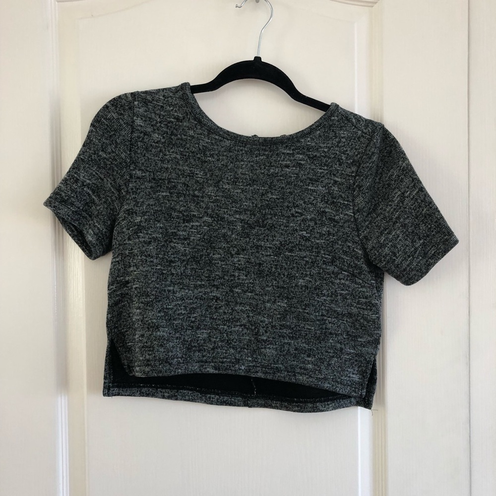 Dark Gray Crop Top